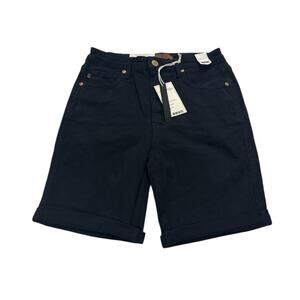 NWT Judy Blue Womens Medium Navy Blue Denim Stretchy Summer Denim Shorts Casual